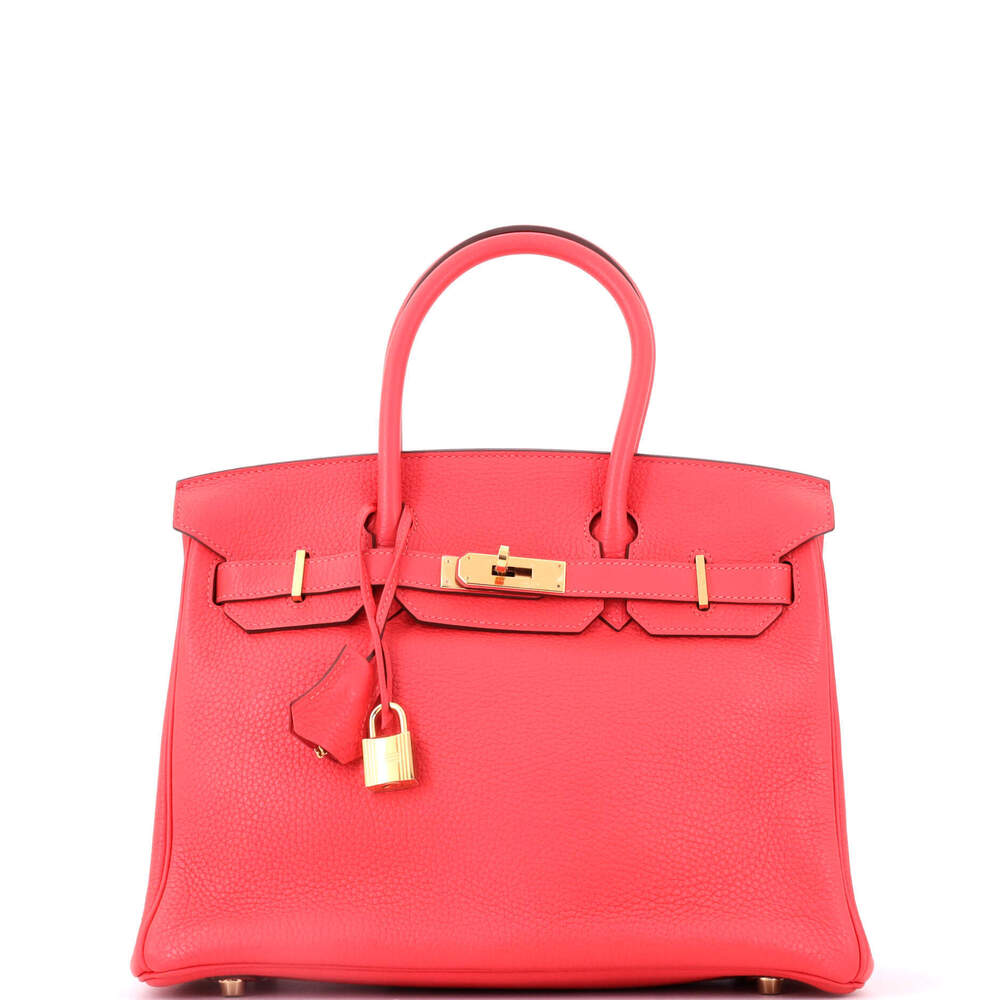 Hermes Birkin 30 Pink Clemence with Gold Hardware